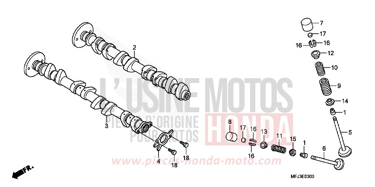 NOCKENWELLE/VENTIL von CBR600RR ABS PEARL SUNBEAM WHITE (NHA66H) von 2010